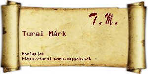 Turai Márk névjegykártya